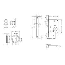 STV ART.KC1 Serisi Kayar Kapı Kilidi Yuvarlak Rozetli Bronz Oda Tipi