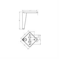 Zence Metal Saç Ayak 160mm Mat Siyah