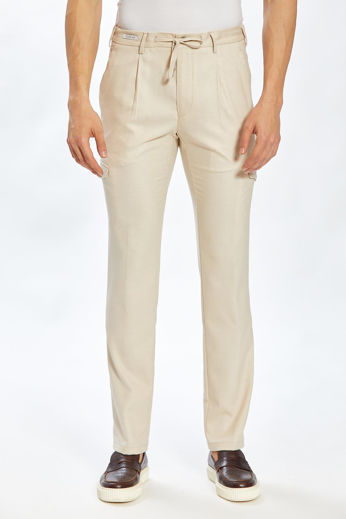 Ecer Liffey Pleated Kargo Pantolon, Yaz Slimfit Pantolon, ECER