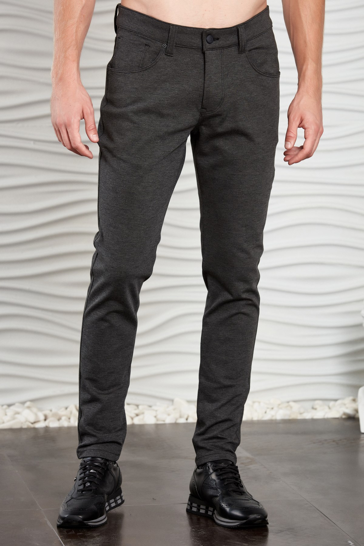 Antrasit Beş Cepli Slim Fit Pantolon