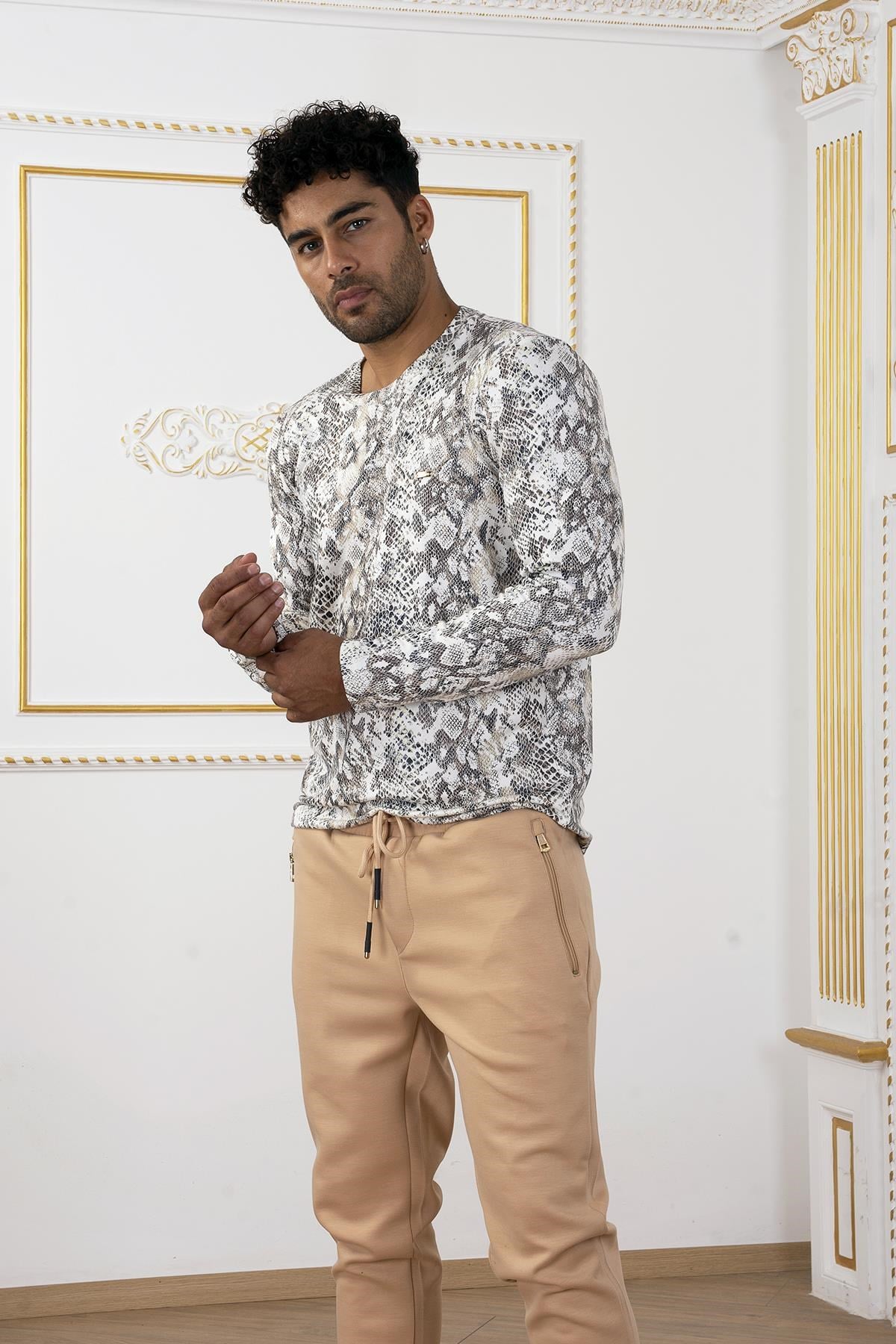 Bej Jogger Pantolon