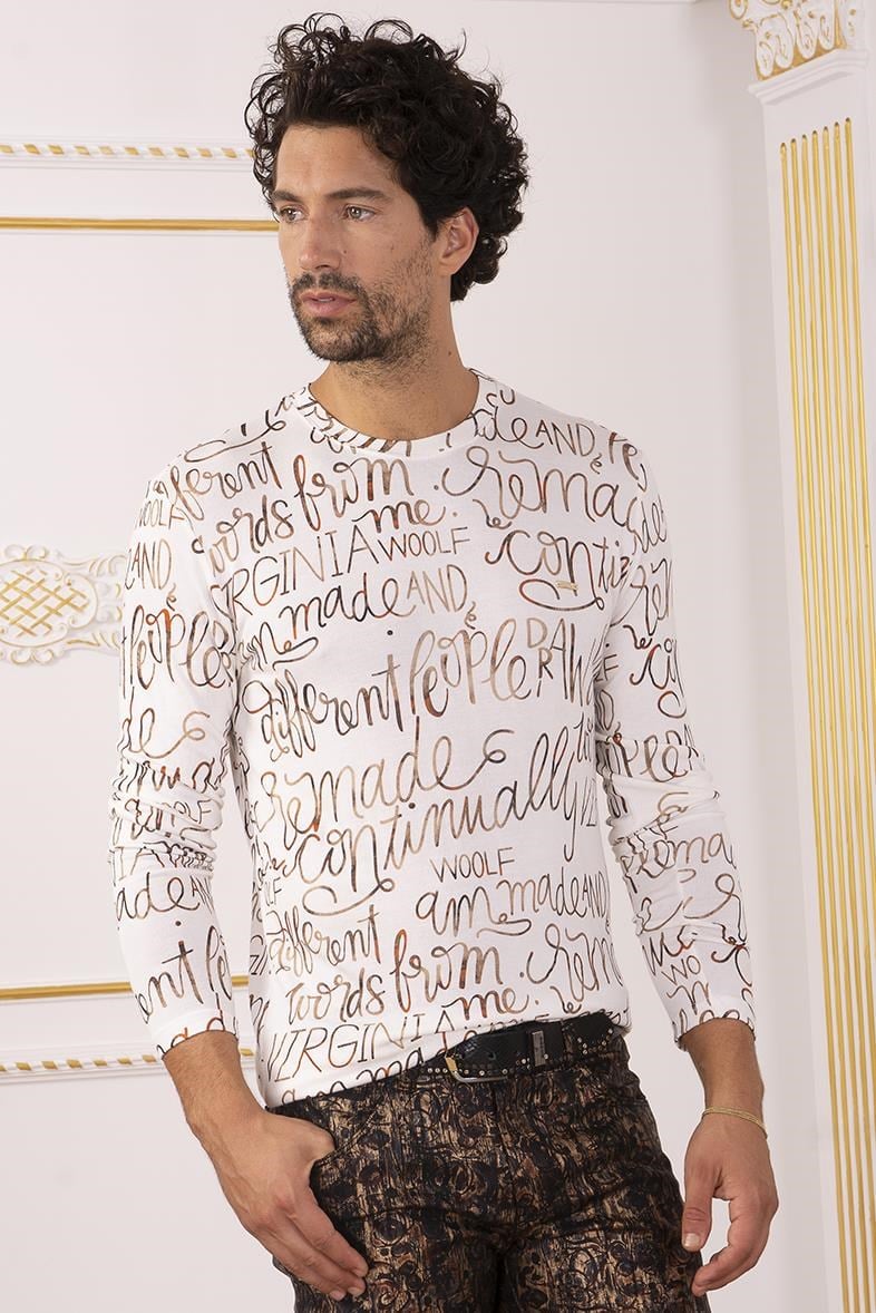 Beyaz Yazılı Sweatshirt
