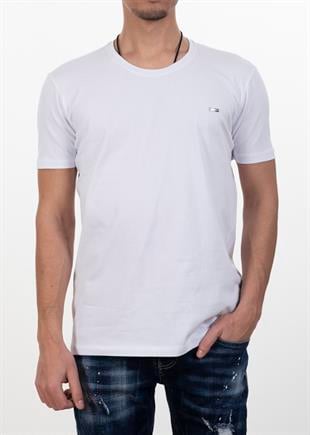 Basic Bisiklet Yaka T-Shirt