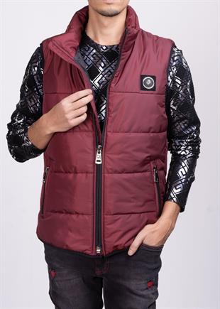 Bordo Logolu Yelek