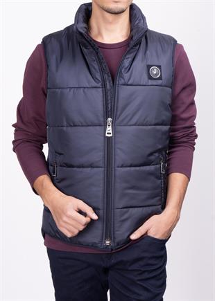 Lacivert Logolu Yelek