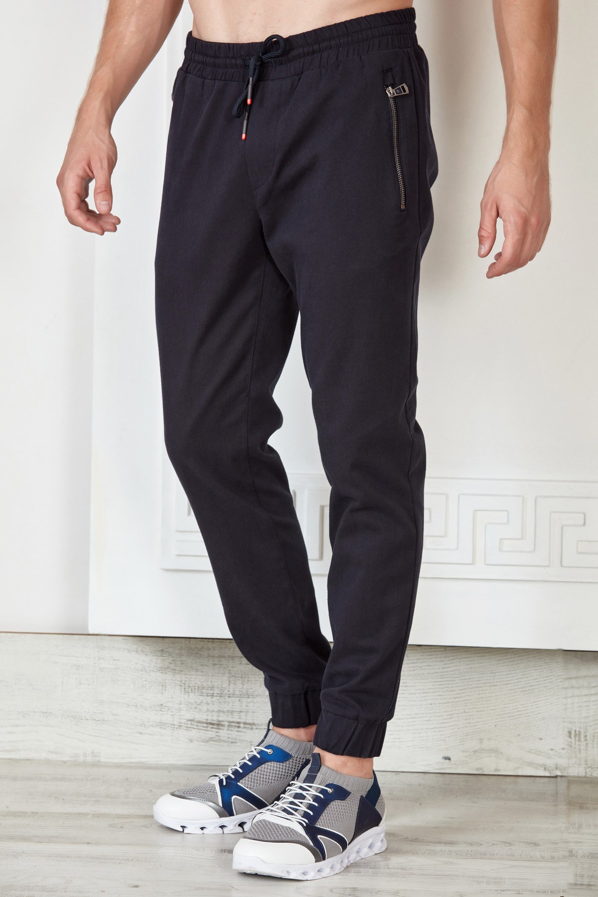 Lacivert Gabardin Jogger Pantolon · 2