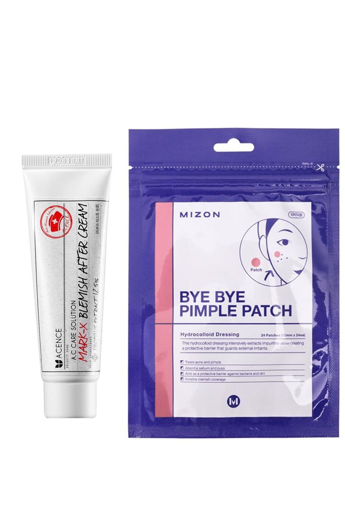 Mizon Acence Mark-X Blemish After Cream & Bye Bye Pimple Patch | Justin  Beauty