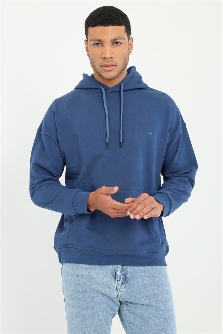 Açık Lacivert Regular Fit Erkek Sweatshirt