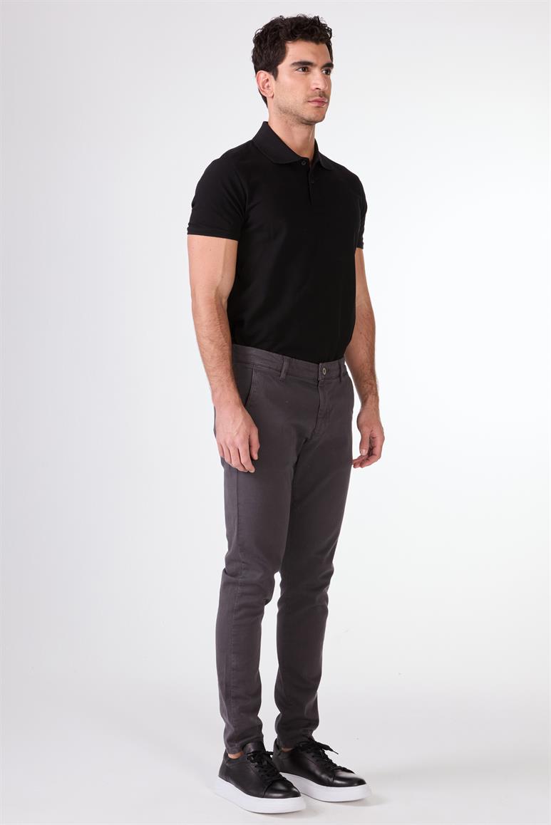 Erkek Regular Fit Antrasit Casual Pantolon