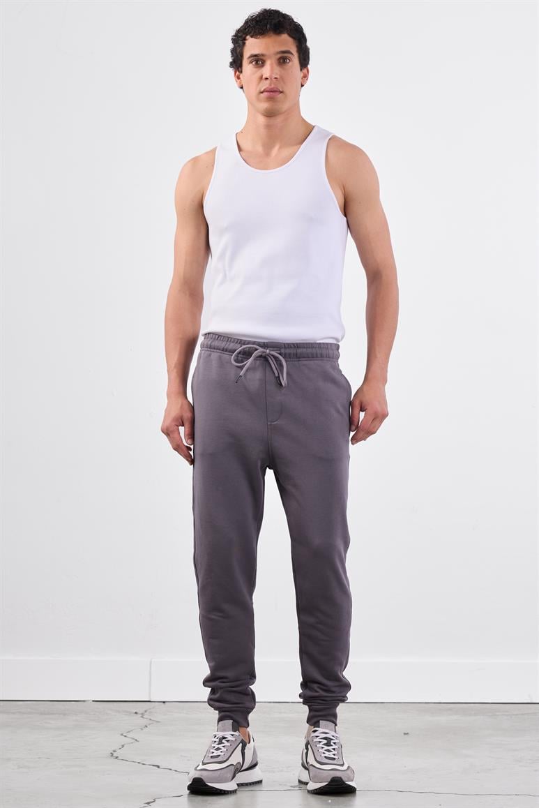 Erkek Regular Fit Antrasit Eşofman Altı