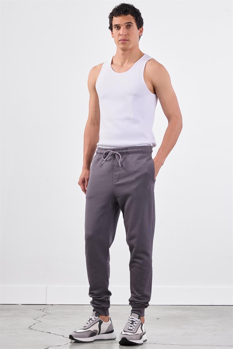 Erkek Regular Fit Antrasit Eşofman Altı