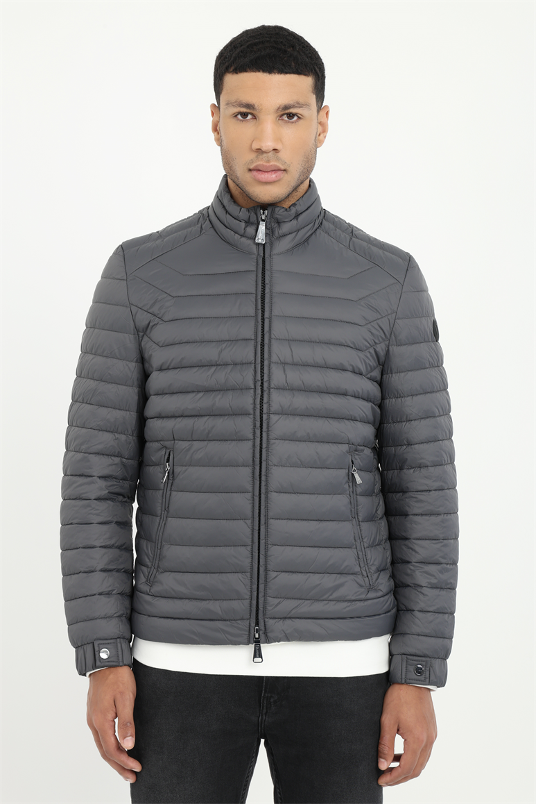 Antrasit Dokuma Basic Erkek Mont 