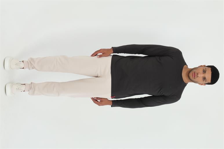 Antrasit Basic O Yaka Erkek Uzun Kollu T-Shirt