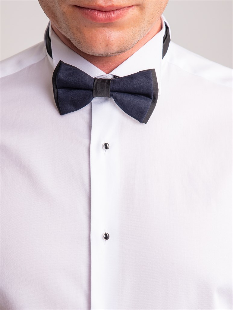 Beyaz Erkek Ekstra Slim Fit Pamuklu Ata Yaka Uzun Kol Gömlek 