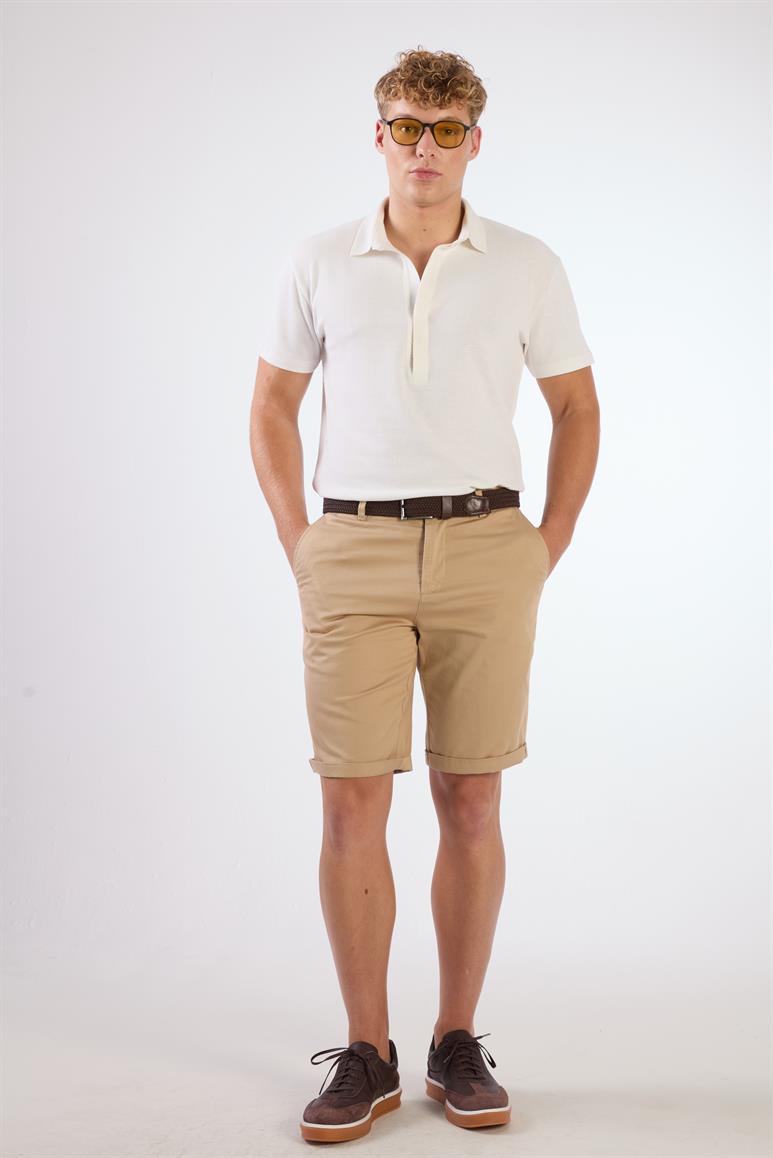 Camel Erkek Regular Fit Düz Casual Short 