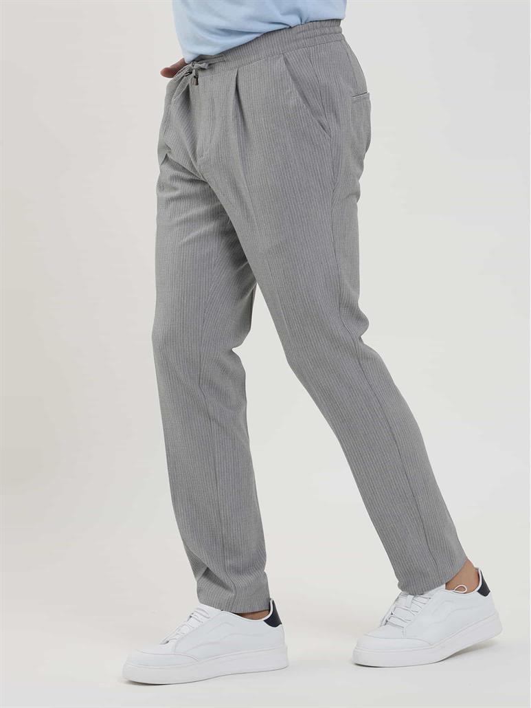 Antrasit Erkek Slim Fit Gofre Desenli Jogger Pantolon 