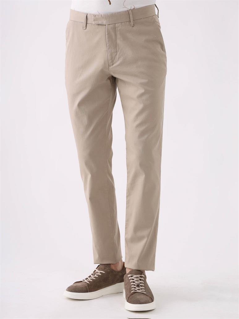 Bej Erkek Büyük Beden Düz Pantolon 