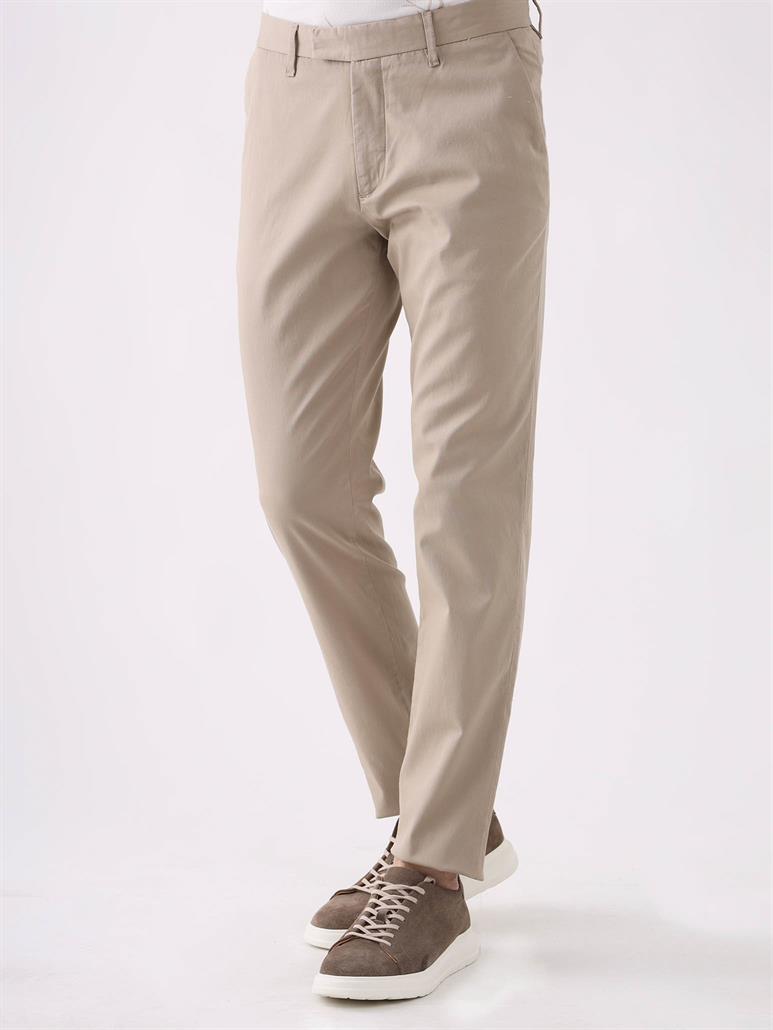 Bej Erkek Büyük Beden Düz Pantolon 