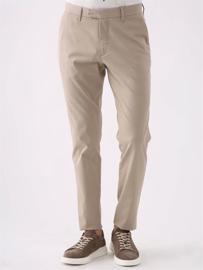 Bej Erkek Büyük Beden Düz Pantolon 