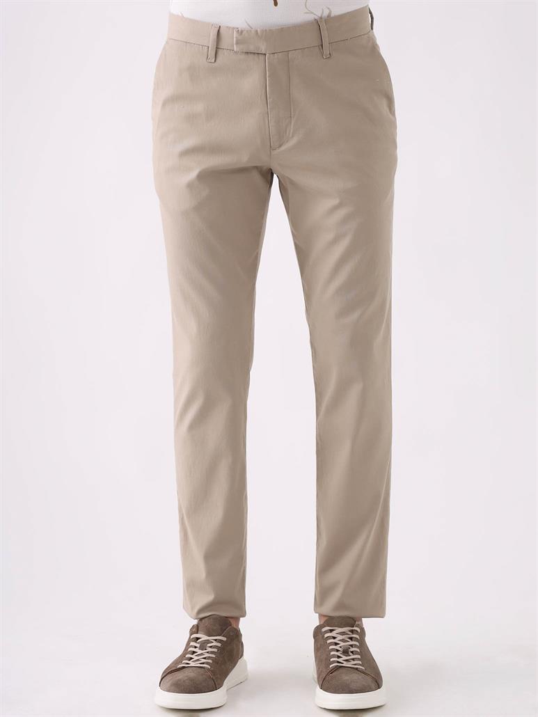 Bej Erkek Düz Casual  Pantolon 
