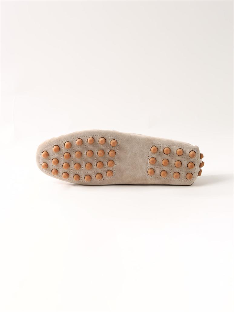 Bej Erkek Süet Loafer Ayakkabı 