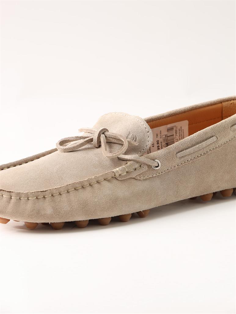 Bej Erkek Süet Loafer Ayakkabı 
