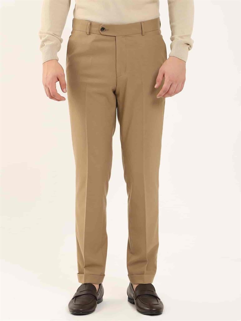 Camel Erkek Regular Fit Düz Klasik Pantolon 