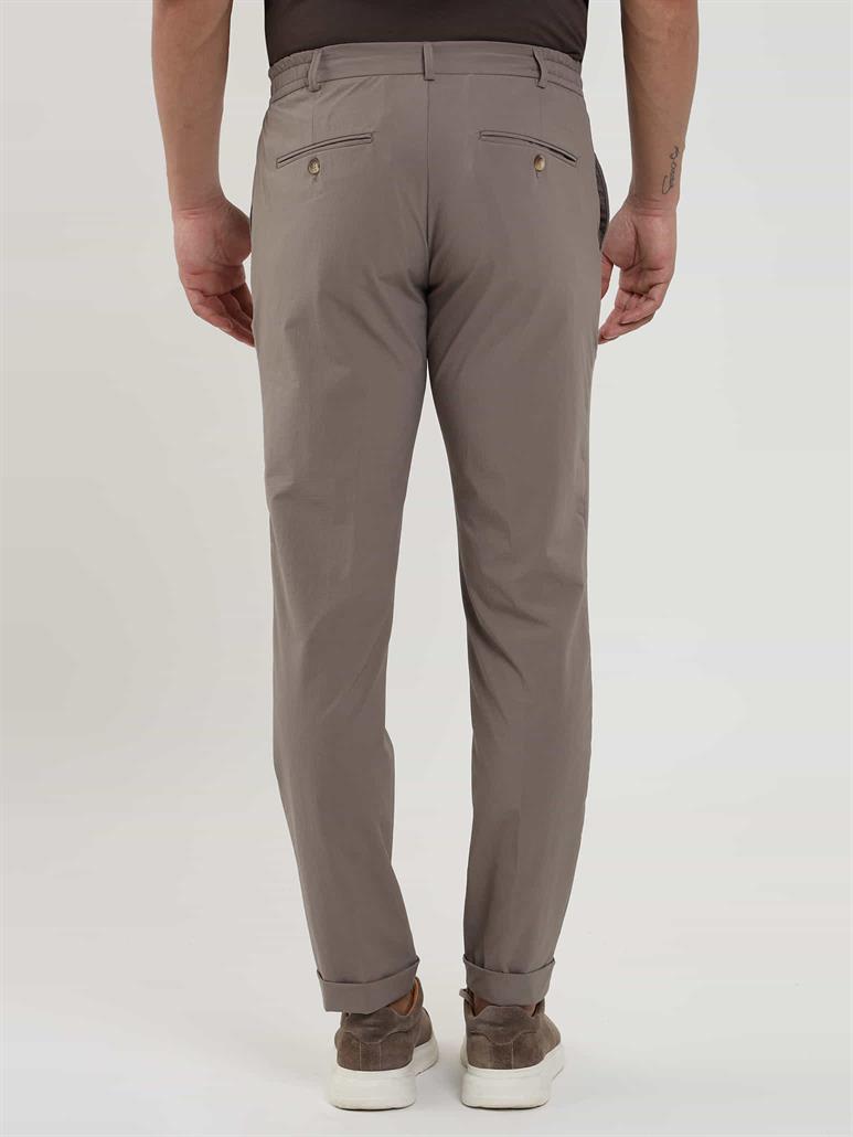 Dufy Camel Erkek Slim Fit Düz Pantolon - 107052