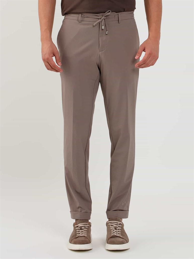 Dufy Camel Erkek Slim Fit Düz Pantolon - 107052