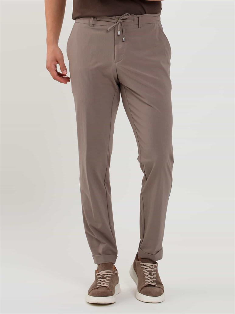 Dufy Camel Erkek Slim Fit Düz Pantolon - 107052