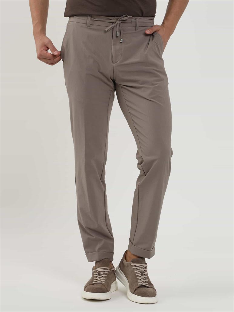 Dufy Camel Erkek Slim Fit Düz Pantolon - 107052