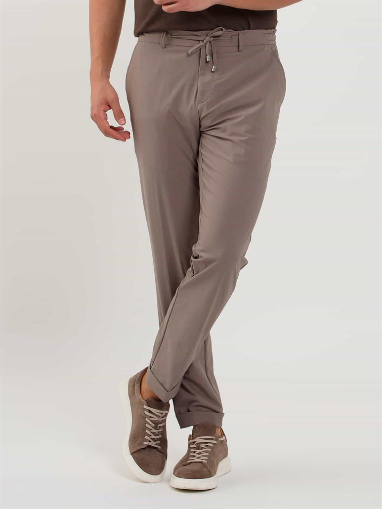 Dufy Camel Erkek Slim Fit Düz Pantolon - 107052