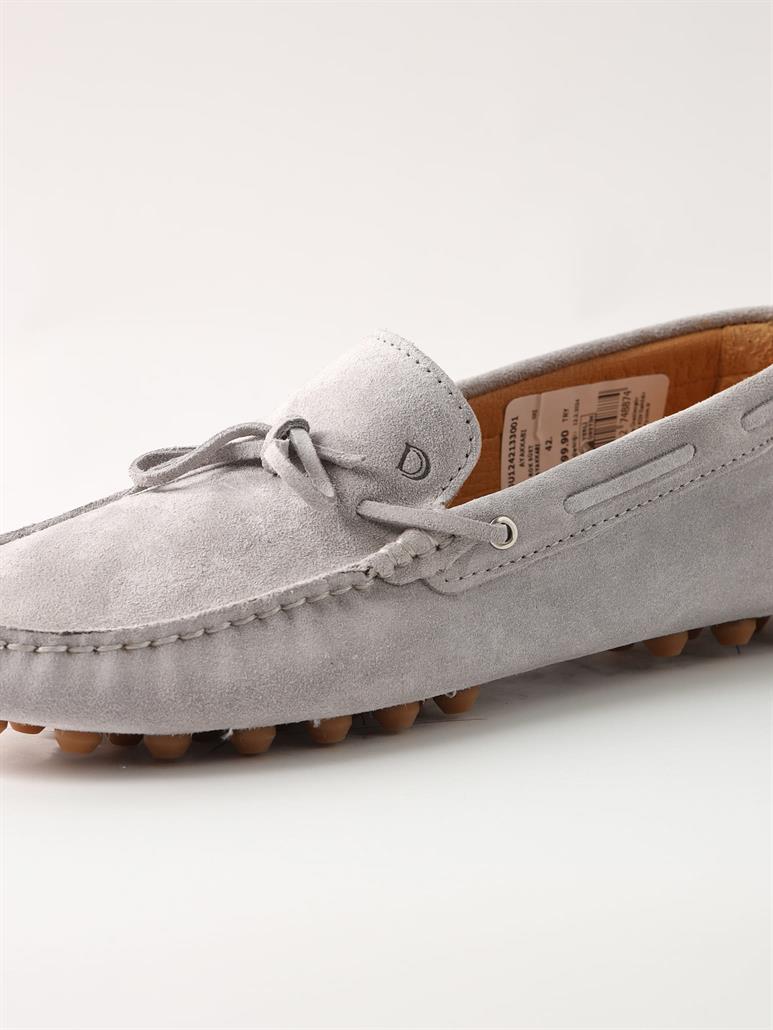 Gri Erkek Süet Loafer Ayakkabı 