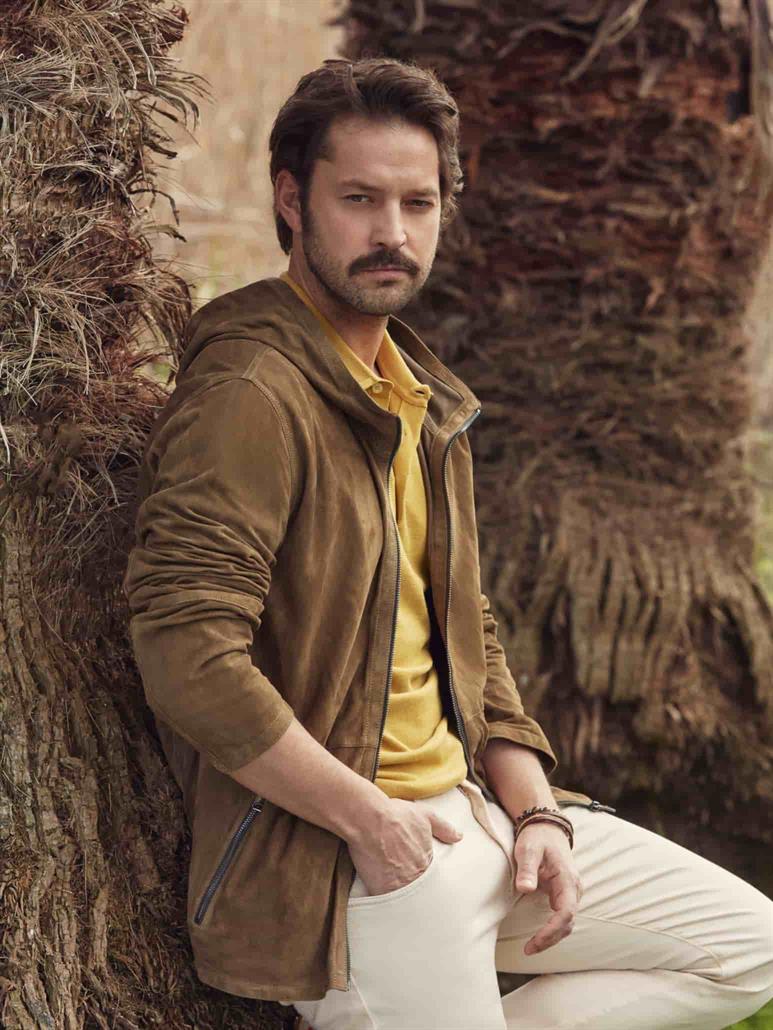 Haki Erkek Regular Fit Düz Kapüşonlu Mont 