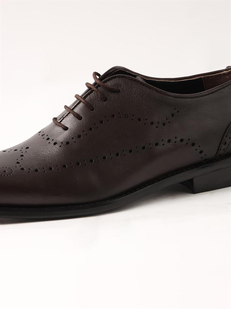 Kahverengi Erkek Deri Klasik Ayakkabı 