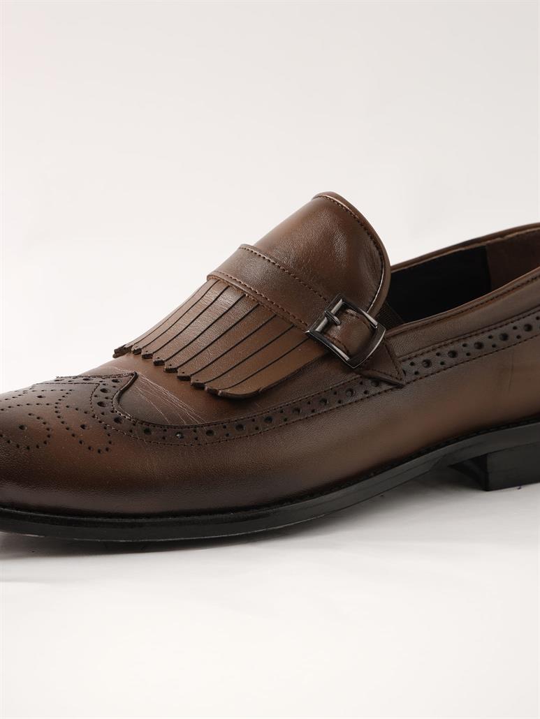 Kahverengi Erkek Deri Klasik Ayakkabı 