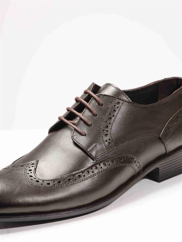 Kahverengi Erkek Düz Klasik Ayakkabı 