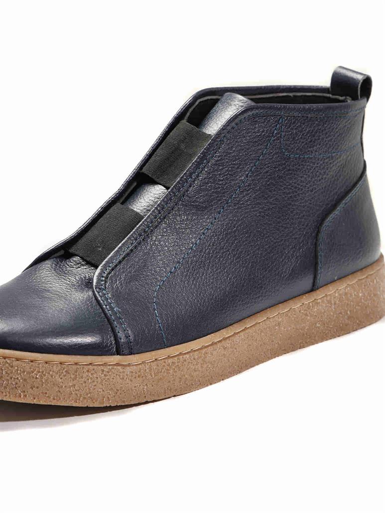 Lacivert Erkek Düz  Bot 