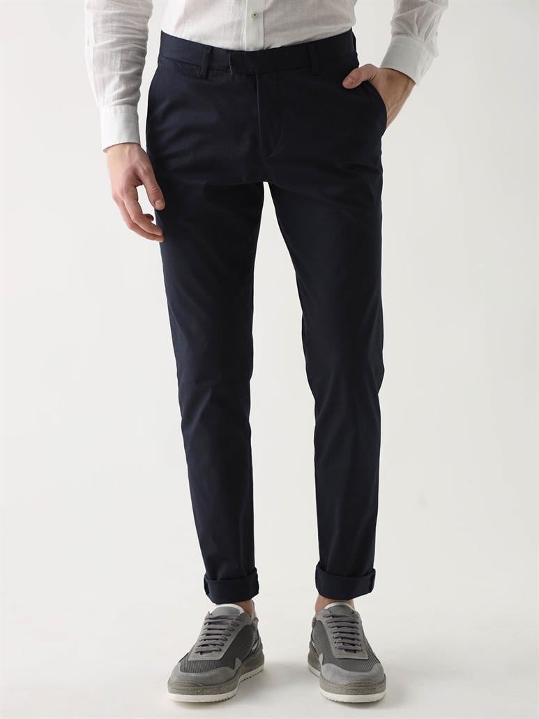 Lacivert Erkek Düz Casual  Pantolon 