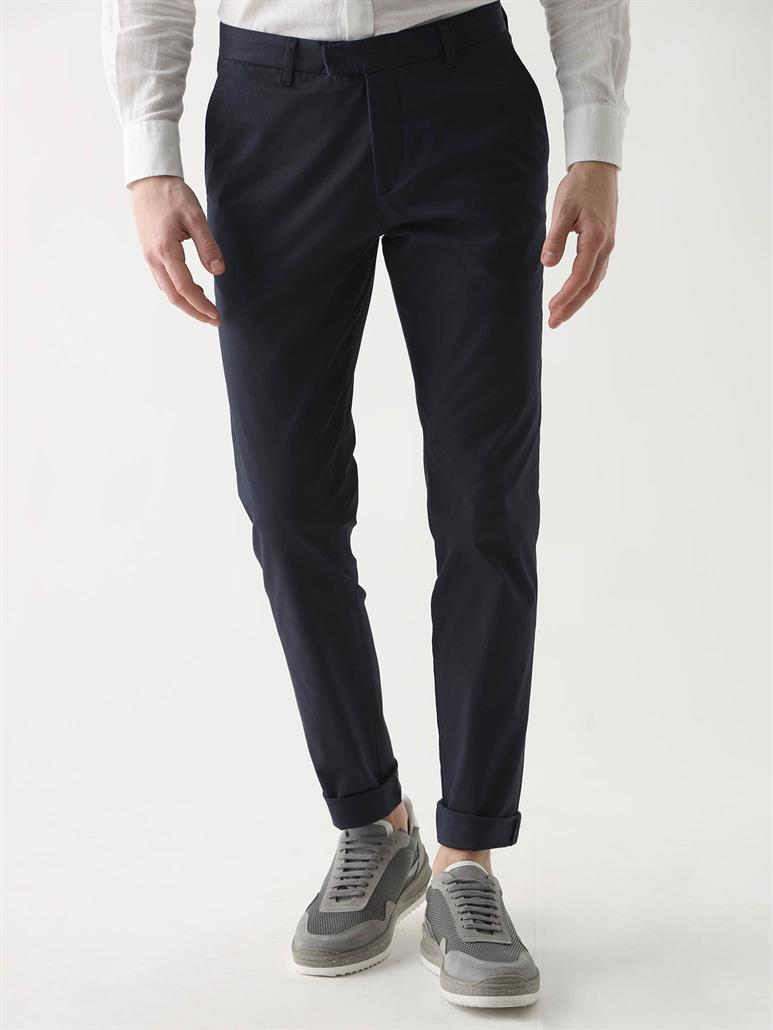 Lacivert Erkek Düz Casual  Pantolon 