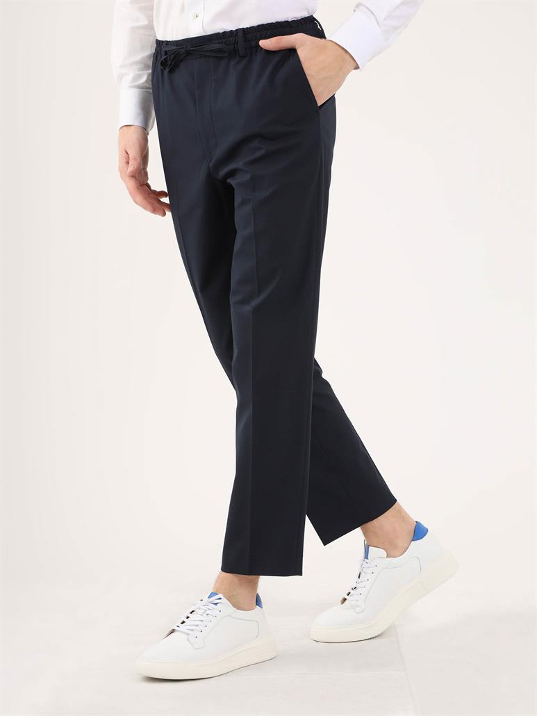 Lacivert Erkek Regular Fit Düz Klasik Pantolon 