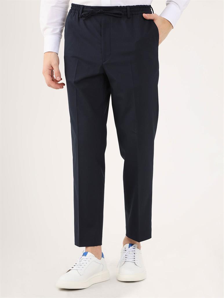 Lacivert Erkek Regular Fit Düz Klasik Pantolon 