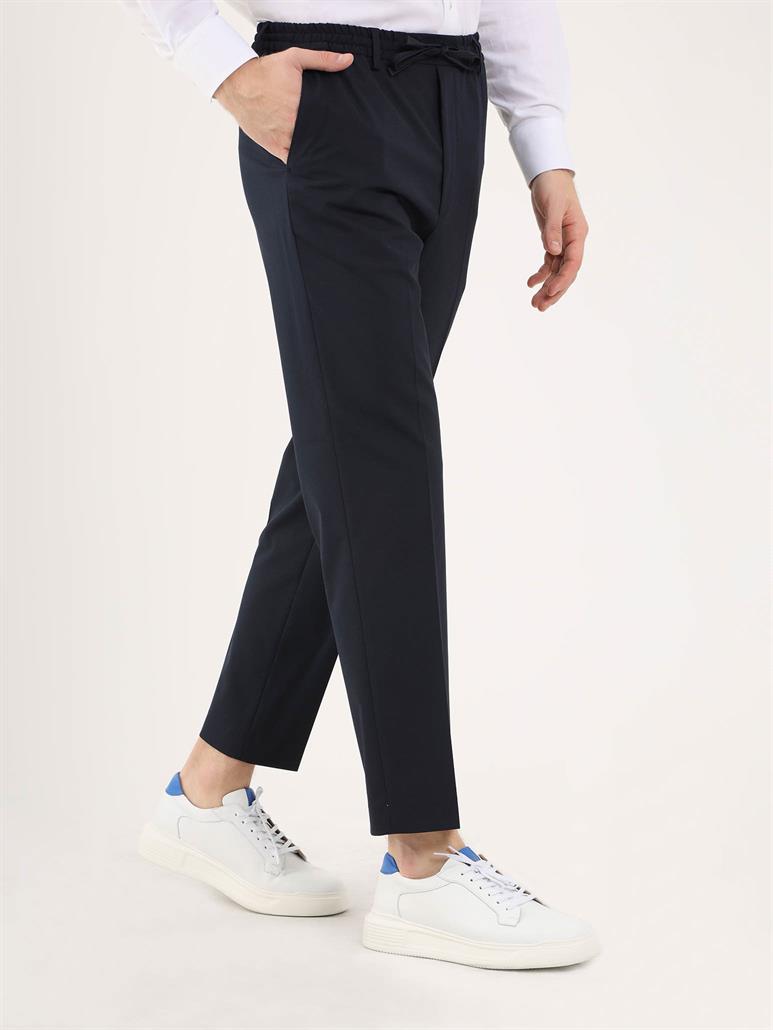 Lacivert Erkek Regular Fit Düz Klasik Pantolon 