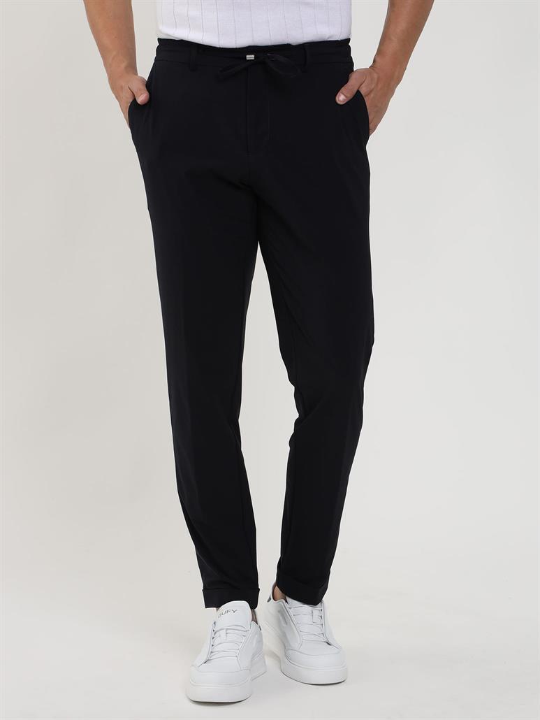  Lacivert Erkek Slim Fit Düz Pantolon 