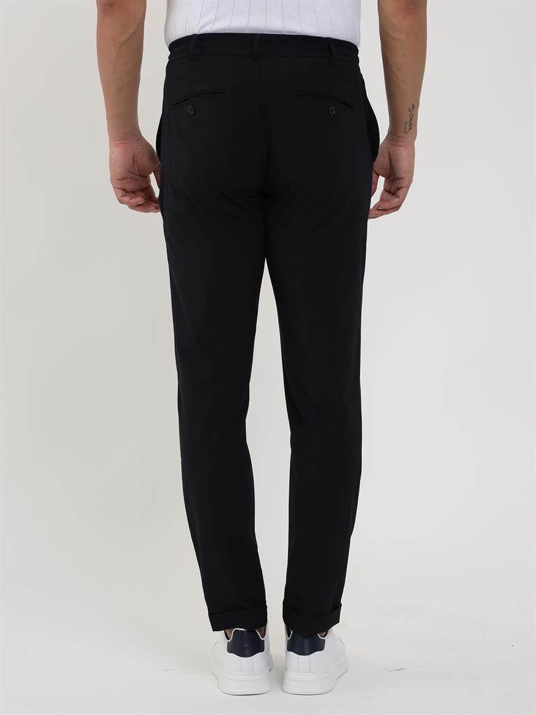  Lacivert Erkek Slim Fit Düz Pantolon 