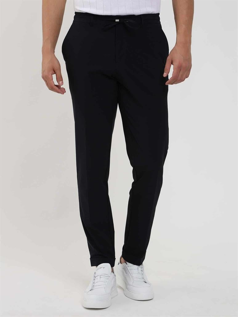  Lacivert Erkek Slim Fit Düz Pantolon 