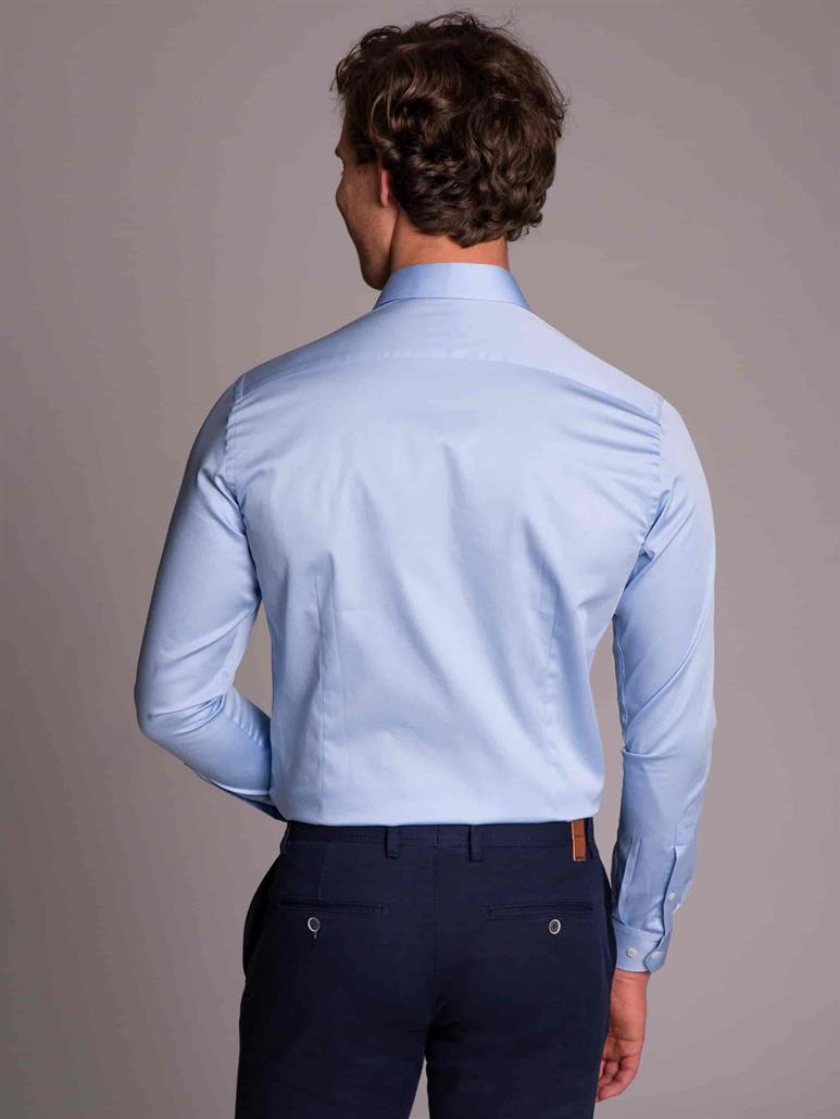 Mavi Erkek Ekstra Slim Fit Düz Klasik Yaka Uzun Kol Gömlek 