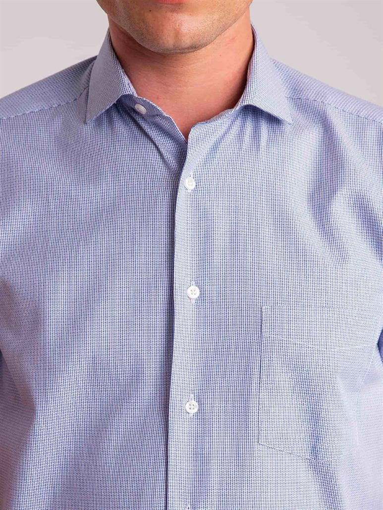 Mavi Erkek Regular Fit Armürlü Paul Yaka Kısa Kol Gömlek 
