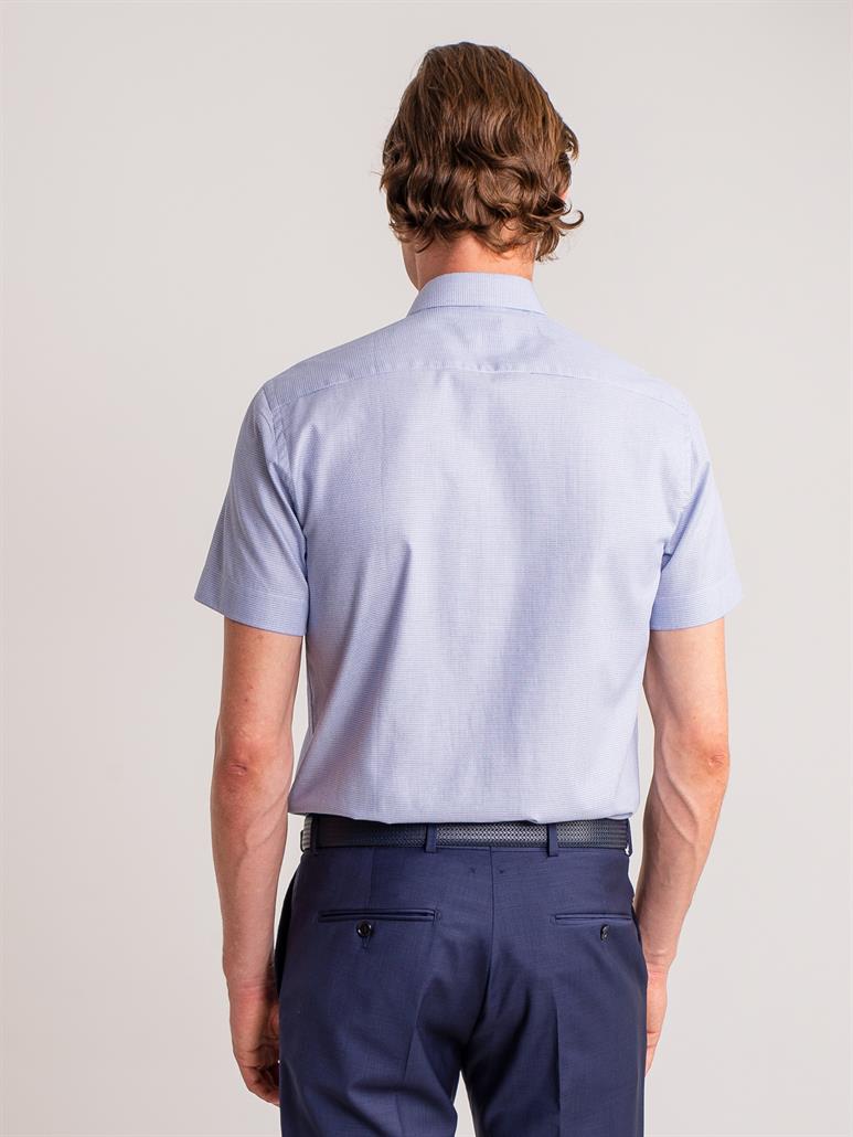 Mavi Erkek Regular Fit Armürlü Paul Yaka Kısa Kol Gömlek 