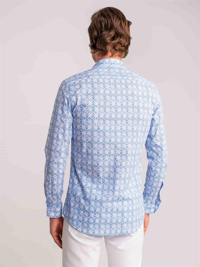 Mavi Erkek Slim Fit Baskılı Paul Yaka Uzun Kol Gömlek - 60637